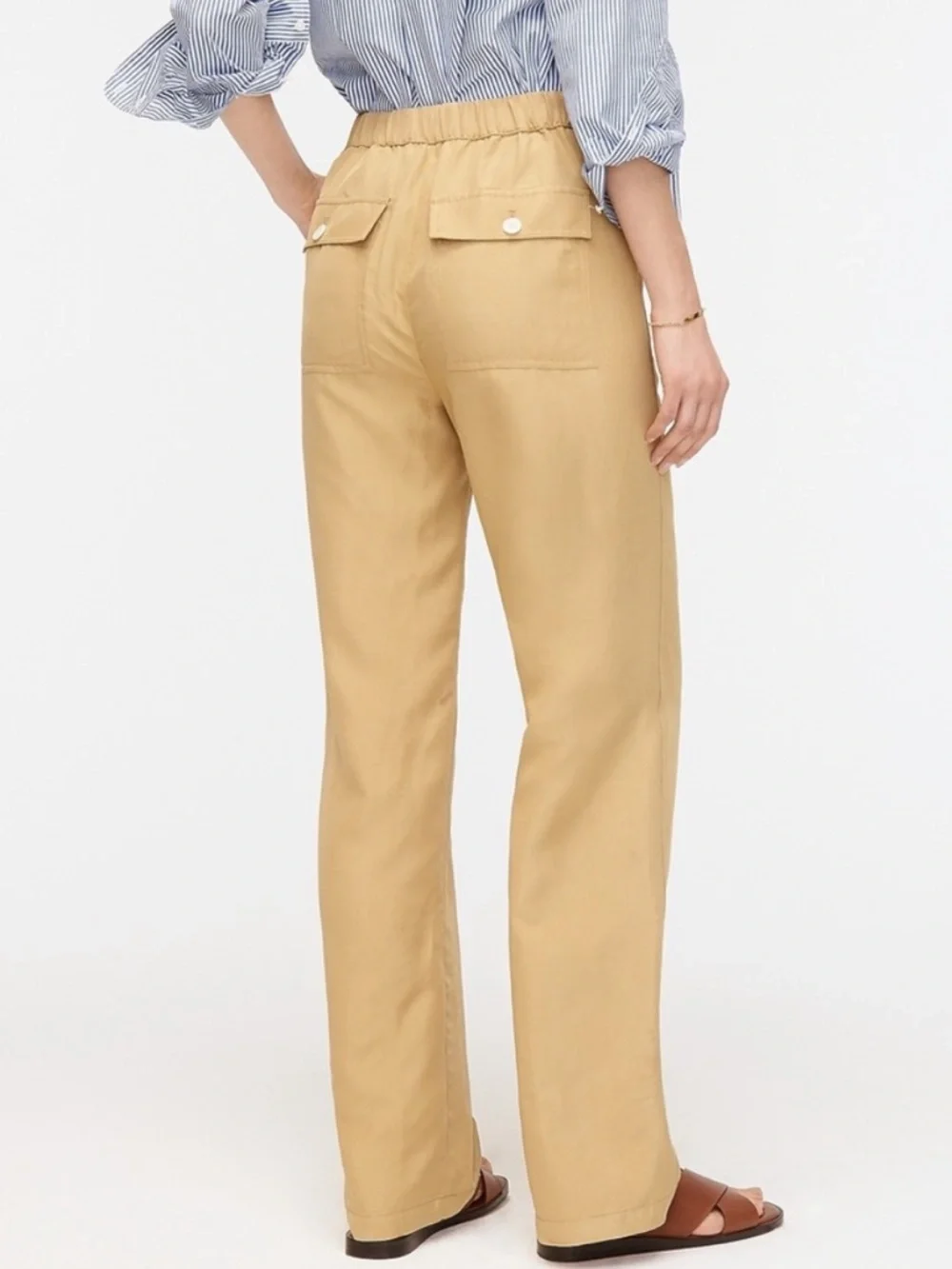 J. Crew Straight-leg pant with surplus pockets Honey Brown 00